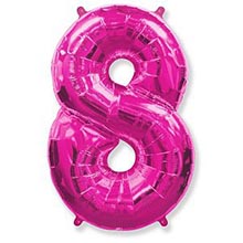 Фольгированный шар "Цифра 8", розовый, 91 см