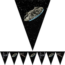 Гирлянда-флажки "Звездные воины"(цена за 1 метр = 7 флажков)