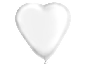 Воздушный шар-сердце: 25 см, белый