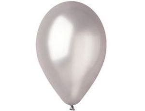 Воздушный шар: 30 см, серебряный