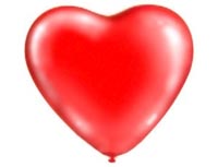 Воздушный шар-сердце: 40 см, красное