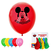Воздушные шары "Микки Маус", 30 см (5 шт)