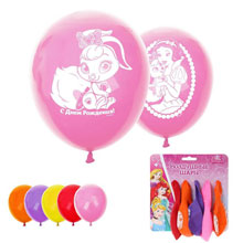Набор воздушных шаров "С днем рождения" (5 шт, 30 см; Принцессы)