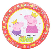 Набор бумажных тарелок "Свинка Пеппа" (8 шт, 23 см)