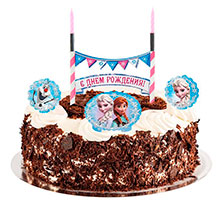 Набор для торта "С днем рождения" (Холодное сердце)