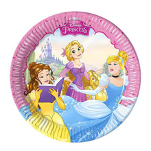 Набор бумажных тарелок "Принцессы" (8 шт, 20 см)