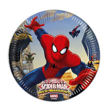Бумажные тарелки "Человек-паук" (8 шт, 20 см)