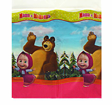 Скатерть праздничная "Маша и Медведь" (130х180 см)