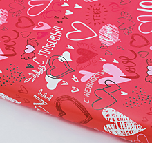 Упаковочная бумага "Любовь", 70 х100 см (лист)