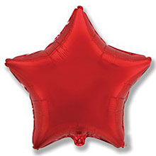 Фольгированный шар "Звездочка", красный, 45 см