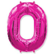 Фольгированный шар "Цифра 0 ", розовый, 91 см