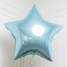 Фольгированный шар "Звездочка", нежно-голубой, 45 см