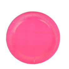 Набор тарелок для праздника - розовые (6 шт; 23 см)