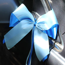 Комплект бутоньерок на авто для выписки "Рождение малыша" (синий/голубой)