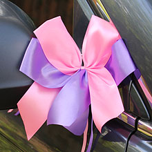 Комплект бутоньерок на авто для выписки "Рождение малышки" (сиреневый/розовый)