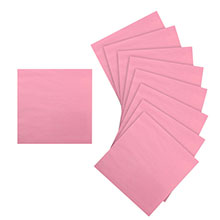 Бумажные однотонные салфетки для праздника (розовые, 20 шт, 25х25 см)