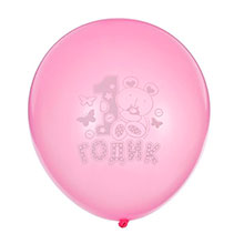 Воздушный шар "1 годик" (розовый, 5 шт, 30 см)