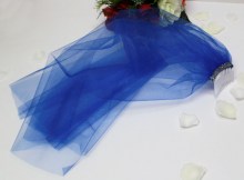 Фата для свадебного девичника - синяя