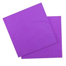 Бумажные салфетки, фиолетовый (12 шт, 33 см)