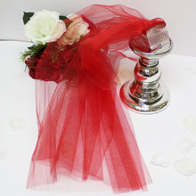 Фата для свадебного девичника - красная
