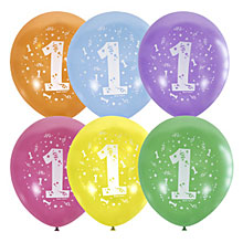 Набор воздушных шаров "Цифры -1" микс цвета, 10 шт (30 см)