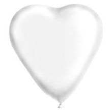 Воздушный шар-сердце: 25 см, белый