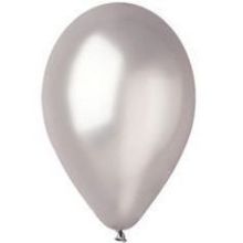Воздушный шар: 30 см, серебряный
