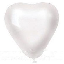 Воздушный шар-сердце: 13 см, белый