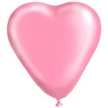 Воздушный шар-сердце: 40 см, розовое