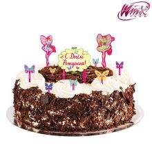Декор в торт "С Днем Рождения, Винкс(Winx) "