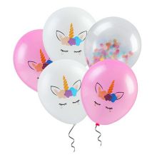 Набор воздушных шаров "Единорог", нежно-розовый, 5 шт (30 см)