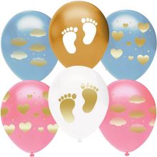 Воздушные шары "Ножки малыша", 10 шт (30 см), цвет МИКС