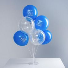 Воздушные шары на подставке "1 годик, медвежонок" (7 шт, 30 см)
