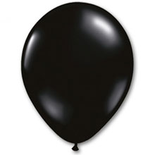 Воздушный шар, черный (30 см), 1 шт 