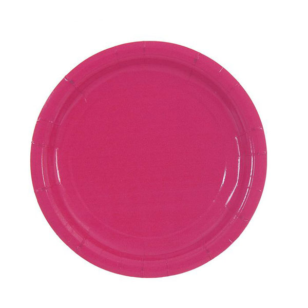 Набор тарелок для праздника - розовые (10 шт; 18 см)